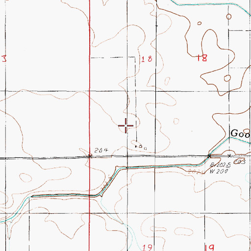 Topographic Map of Township of Sidell, IL