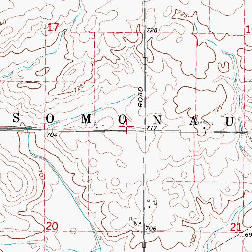 Topographic Map of Township of Somonauk, IL