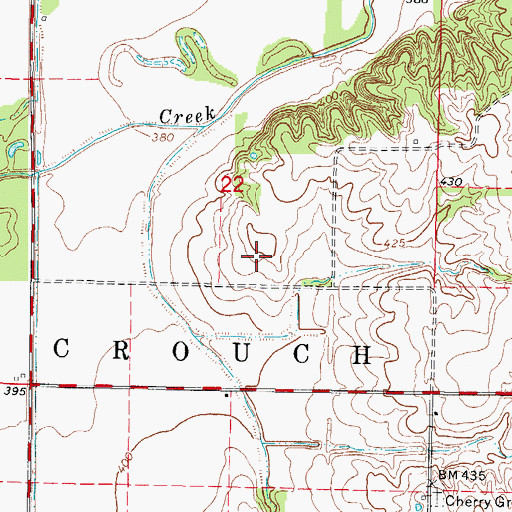 Topographic Map of Township of South Crouch, IL
