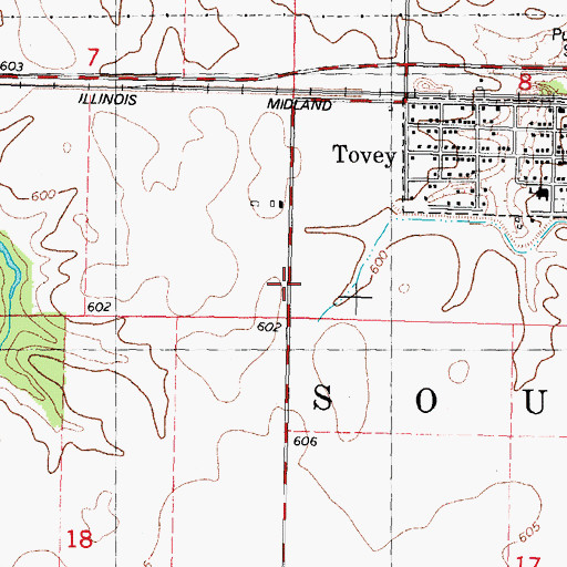 Topographic Map of Township of South Fork, IL