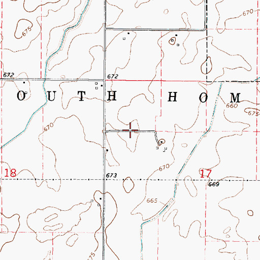 Topographic Map of Township of South Homer, IL