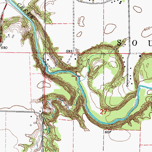 Topographic Map of Township of South Ottawa, IL