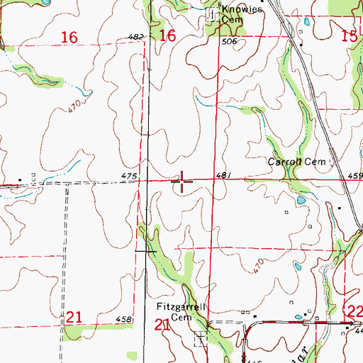 Topographic Map of Township of Spring Garden, IL