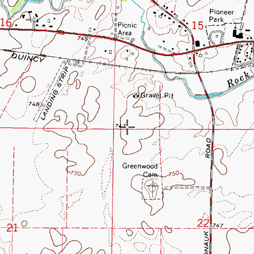 Topographic Map of Township of Squaw Grove, IL