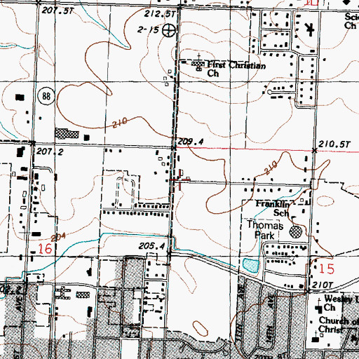 Topographic Map of Township of Sterling, IL