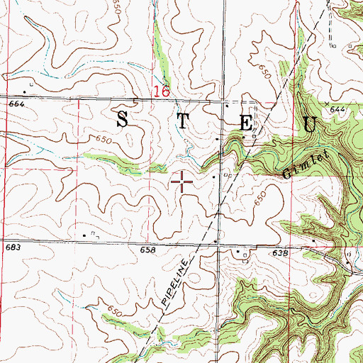 Topographic Map of Township of Steuben, IL