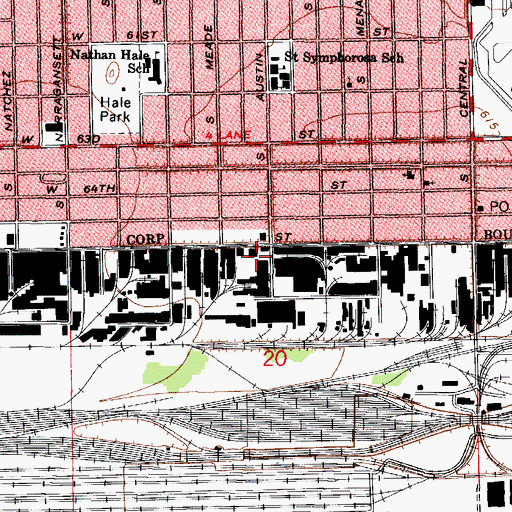 Topographic Map of Township of Stickney, IL
