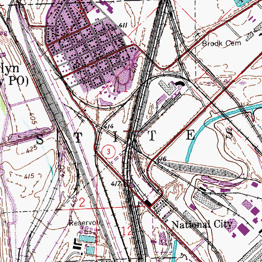 Topographic Map of Township of Stites, IL