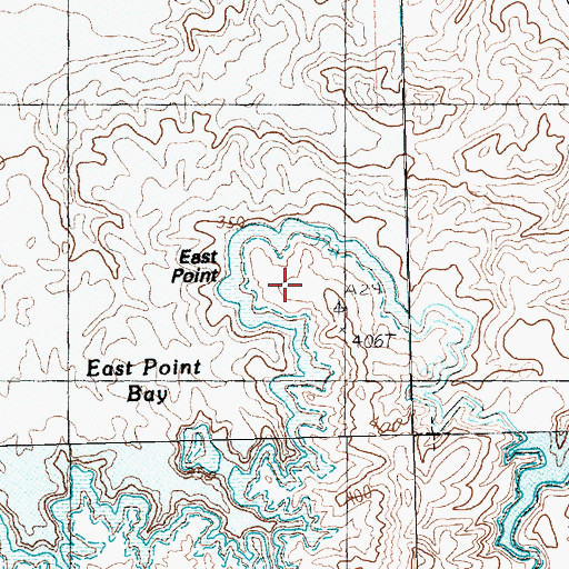 Topographic Map of East Point, AZ