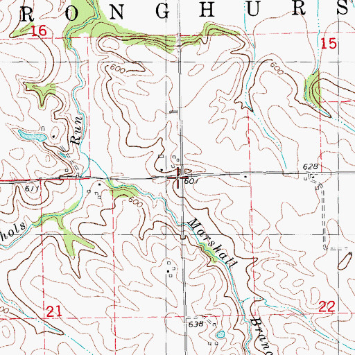 Topographic Map of Township of Stronghurst, IL
