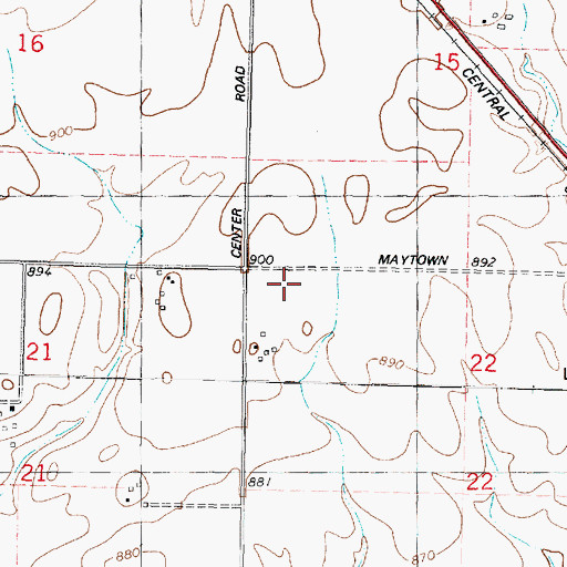 Topographic Map of Township of Sublette, IL