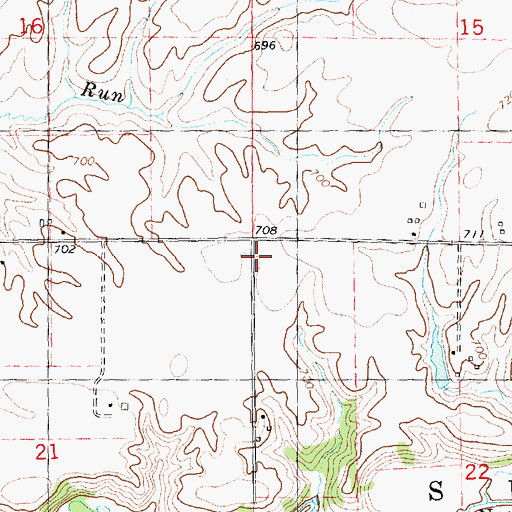 Topographic Map of Township of Suez, IL