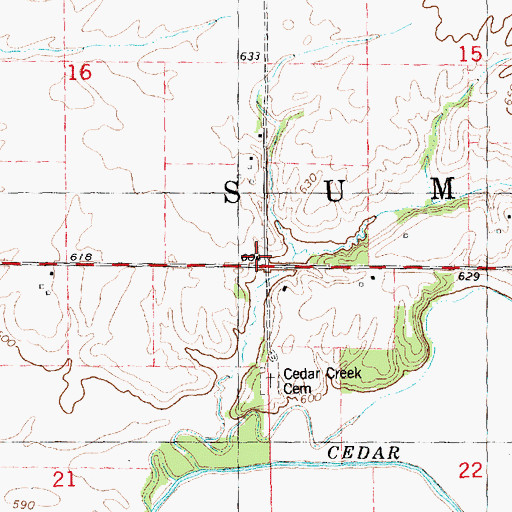Topographic Map of Township of Sumner, IL