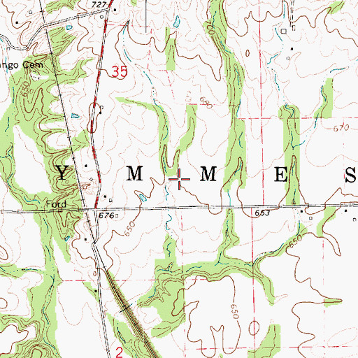 Topographic Map of Township of Symmes, IL