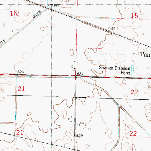 Topographic Map of Township of Tampico, IL