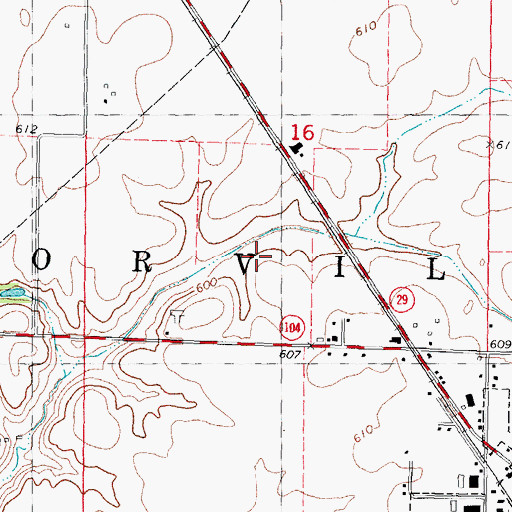 Topographic Map of Township of Taylorville, IL