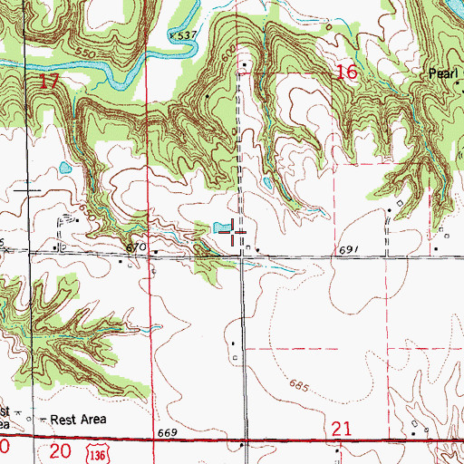Topographic Map of Township of Tennessee, IL