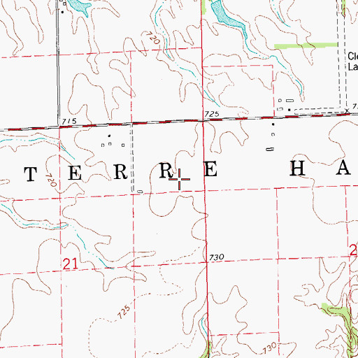 Topographic Map of Township of Terre Haute, IL