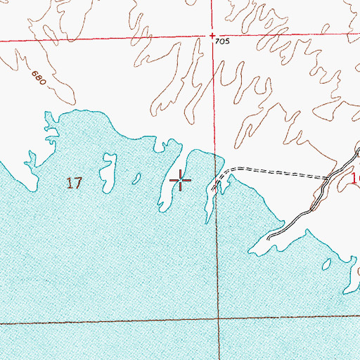 Topographic Map of Cottonwood Valley Cove, AZ