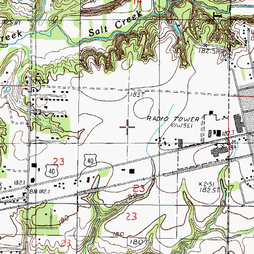 Topographic Map of Township of Teutopolis, IL