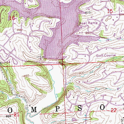 Topographic Map of Township of Thompson, IL