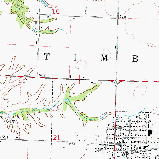 Topographic Map of Township of Timber, IL