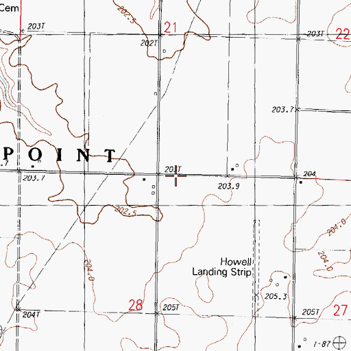 Topographic Map of Township of Todds Point, IL