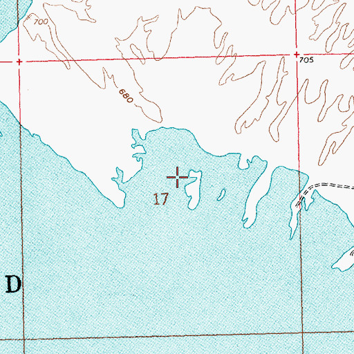 Topographic Map of Water Wheel Cove, AZ