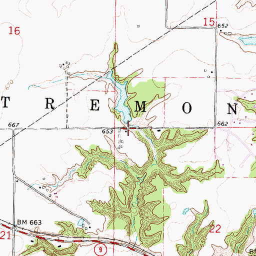 Topographic Map of Township of Tremont, IL