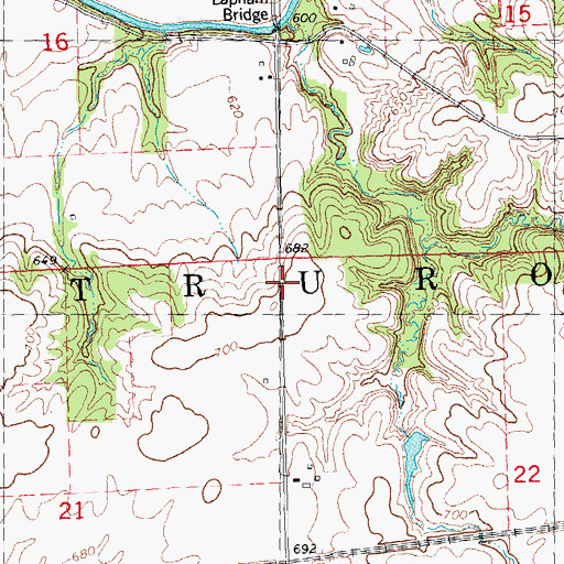 Topographic Map of Township of Truro, IL