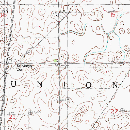 Topographic Map of Township of Union, IL