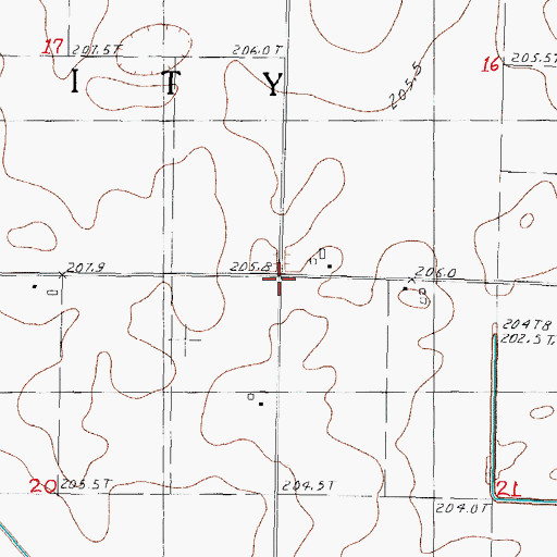 Topographic Map of Township of Unity, IL