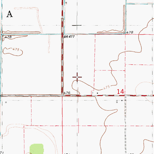 Topographic Map of Township of Ursa, IL
