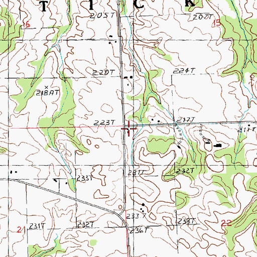 Topographic Map of Township of Ustick, IL
