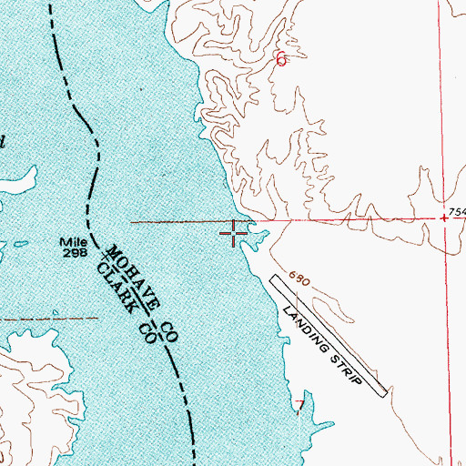 Topographic Map of Levi Cove, AZ