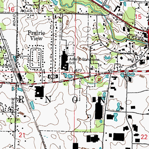 Topographic Map of Township of Vernon, IL