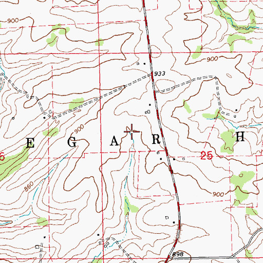 Topographic Map of Township of Vinegar Hill, IL