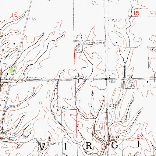 Topographic Map of Township of Virginia, IL