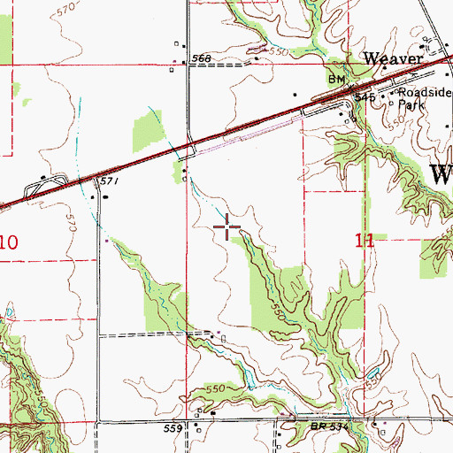 Topographic Map of Township of Wabash, IL