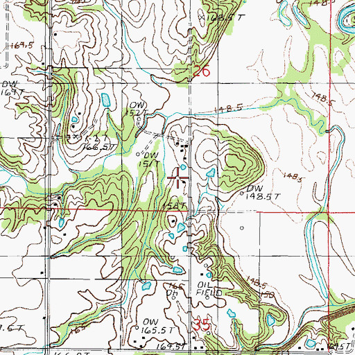 Topographic Map of Township of Wade, IL