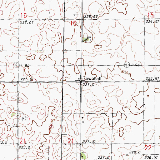 Topographic Map of Township of Waldo, IL