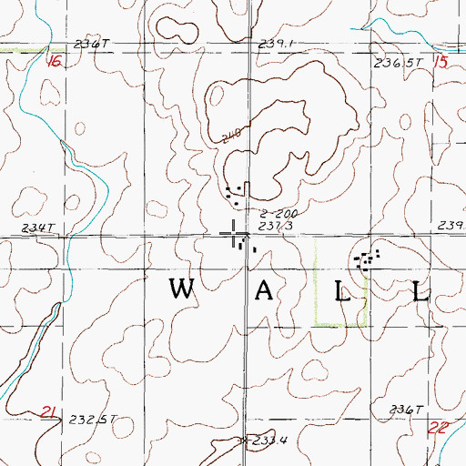 Topographic Map of Township of Wall, IL