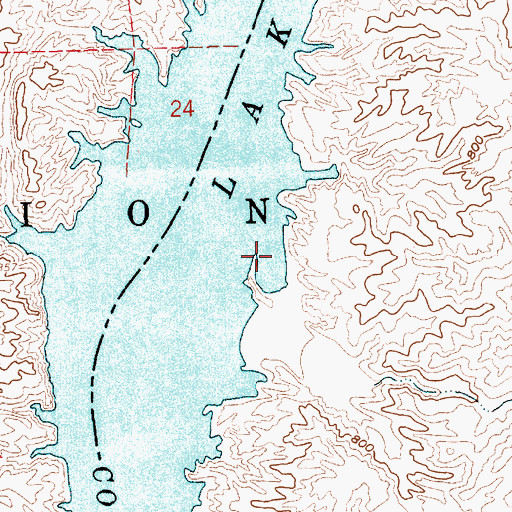 Topographic Map of Burny Cove, AZ