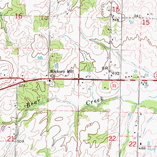 Topographic Map of Township of Webber, IL
