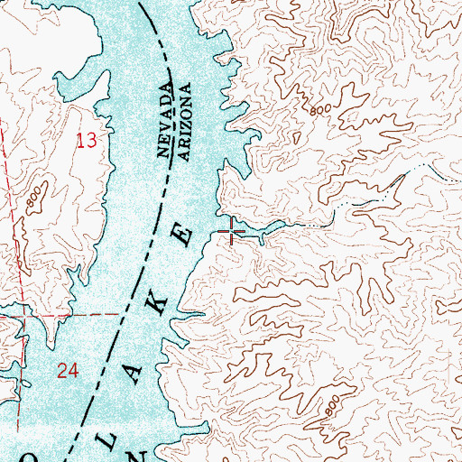 Topographic Map of Porter Mine Cove, AZ