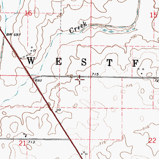 Topographic Map of Township of Westfield, IL