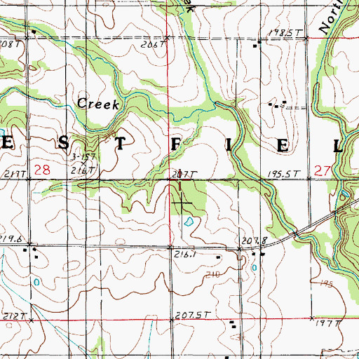 Topographic Map of Township of Westfield, IL