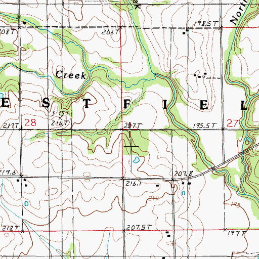 Topographic Map of Township of Westfield, IL