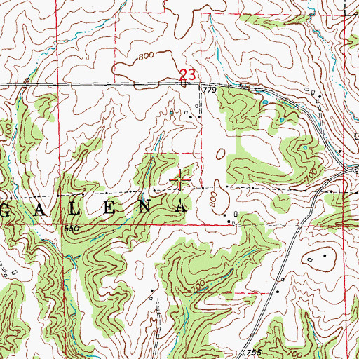 Topographic Map of Township of West Galena, IL