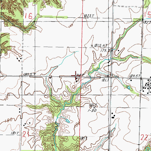 Topographic Map of Township of Wheatland, IL